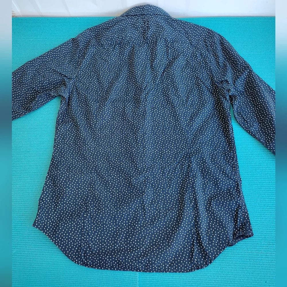 Banana Republic Men's Grant Fit Shirt Navy Size L